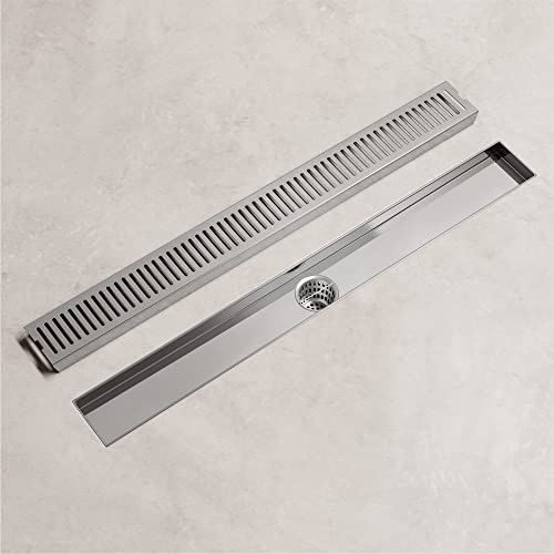 VIGO Elan 24 in. Linear Shower Drain in Chrome - VG07002CH - color: Chrome, size: 24 in.