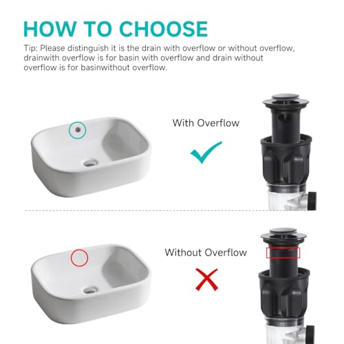 Bathroom Sink P trap with Overflow Drain - TSIBOMU Flexible Sink Drain Pipe for Basin drain replacement,Fits 1-1/4",1-1/2"and 2" Holes,Matte Black - color: Matte Black, style: With Overflow
