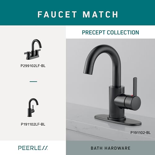 Peerless PA547-BL Precept Double Towel Hook, Matte Black