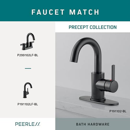 Peerless PA547-BL Precept Double Towel Hook, Matte Black