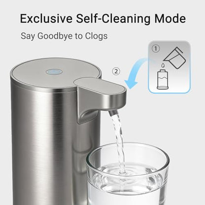 Automatic Foaming Soap Dispenser, Matte Stainless Steel Touchless Soap Dispenser with Self-Clean Mode, 1500mAh Rechargeable USB-C, IPX5 Waterproof Anti-Clogging Foam Pump for Kitchen & Bathroom - color: Silver