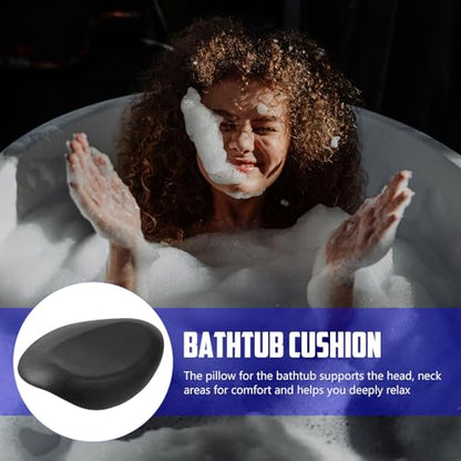 Cabilock Non-Slip Pu Bath Pillow with Strong Suction Cups, Universal Tub Head and Neck Support Cushion for Bathtub Relaxation and Spa Comfort
