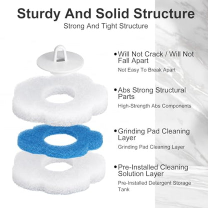 2 Pack Disposable Toilet Bowl Brush and Holder, Toilet Cleaning System-2 Toilet Bowl Wand, 2 Storage Caddy&96 Toilet Brush Refills Wall-Mount Toilet Brush for Effective Deep Scrub Toilet