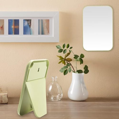 8-Inch Desktop & Portable Princess Makeup Mirror - Table, Desk & Wall Hanging Dual-Purpose Square Mirror - Blue - color: Blue
