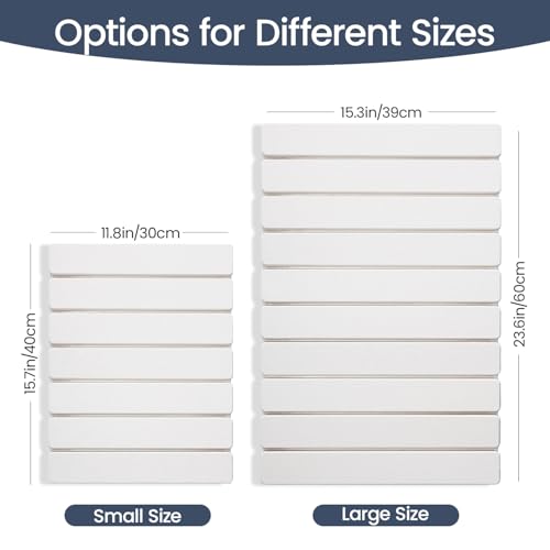 Meowoo Stone Drying Mat for Kitchen Counter, 15.7"x11.8" Foldable Diatomaceous Earth Mat, Super Absorbent, Quick-Dry Bath & Kitchen Pad for Dishes, Cups, Bottles, Non-Slip, Fits Any Countertop - White - size: 15.7" x 11.8"