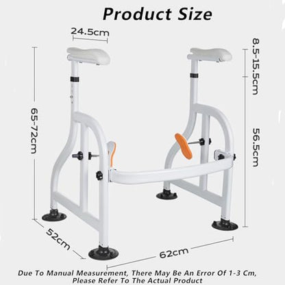 Toilet Safety Rails,Free Standing Adjustable Height Width Toilet Safety Frame,330 IBS Weight Capacity Commode Stability Handrails