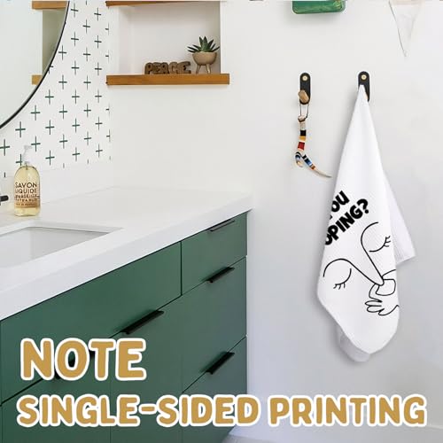 Funny Bathroom Hand Towels,are You Pooping Hand Towels | Black and White Minimalistic Bathroom for Washroom Restroom, 16x24 Inch - color: Bathroom-4