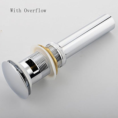 Pop Up Drain Stoper with Overflow for Bathroom Sink with Overflow,Chrome Finished