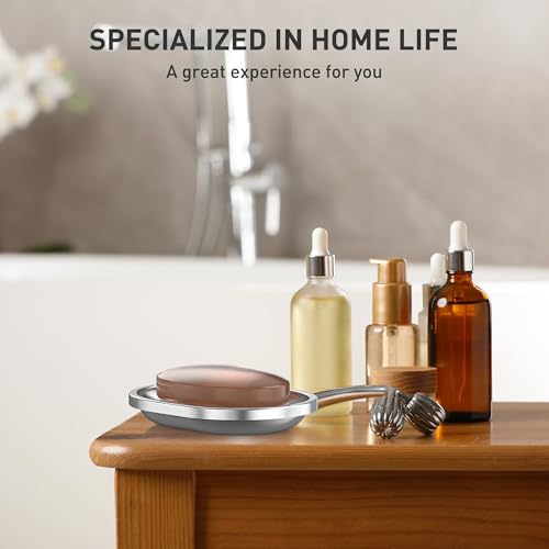 Stainless Steel Soap Dish, Large Double Layer Soap Holder Drip Tray | Metal Bar Soap Dish for Bathroom, Shower, Kitchen Sink Counter, Container for Sponges, Steel wool, Scrub brushes, Anti-Rust - color: Striped