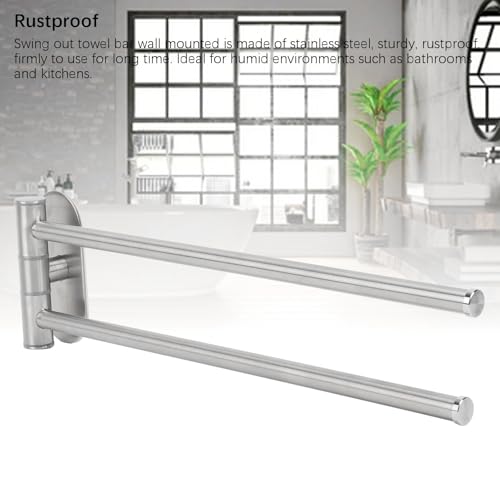 Swivel Towel Rack,Bath Towel Holder Swing Out 304 Stainless Steel 2 Or 4 Bar Folding Arm Bathroom Handtowel Rack Hanger for Kitchen (2 Arm) - color: 2 Arm