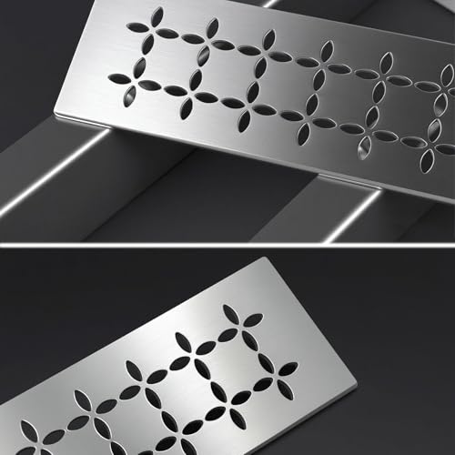 12 Inch Shower Niche Shelf 2-Pack, 4mm Stainless Steel with Drainage Design for Kerdi Board SN/-SNLT, Tile Ready Floral Shelves with Smooth Finish - color: 2 PACK