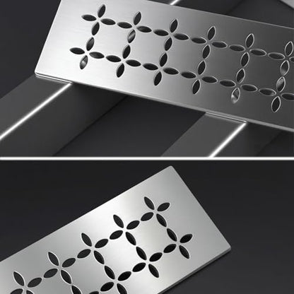 12 Inch Shower Niche Shelf 2-Pack, 4mm Stainless Steel with Drainage Design for Kerdi Board SN/-SNLT, Tile Ready Floral Shelves with Smooth Finish - color: 2 PACK