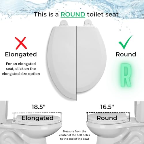 Centoco 2 inch Raised Toilet Seat for Seniors, USA, White | Plastic, HL300STSCC-001 - size: Round, style: 2" Raised
