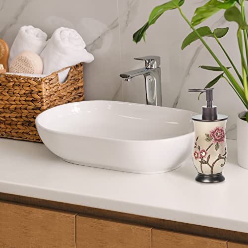 Zahari Home Larrisa Stylish Soap Dispenser Set - Modern Print Design for Kitchen and Bathroom - Lotion Pump, Dish Soap, Hand Sanitizer, Hand Soap - Cute and Practical - color: Larrisa