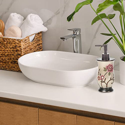 Zahari Home Larrisa Stylish Soap Dispenser Set - Modern Print Design for Kitchen and Bathroom - Lotion Pump, Dish Soap, Hand Sanitizer, Hand Soap - Cute and Practical - color: Larrisa