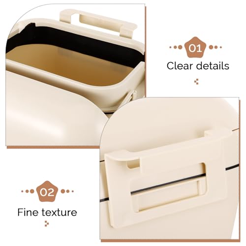 ABOOFAN Wall Mounted Trash can with Lid Hanging Kitchen Trash can for Cabinet Door Waste Basket for Kitchen Space Saving Bin for Home Organization 10.23 X 9.84 X 5.90 in
