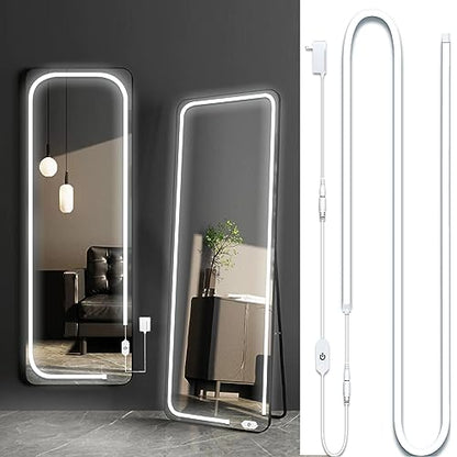 Led Vanity Mirror Lights, 13.2FT 6000k Full Body Mirror Light Strip, Stick on Vanity Lights with AC Adapter Touch Control, Makeup Lighting for Full Body Mirror/Makeup Table/Bathroom - size: 13.2FT Vaniyt Light strip