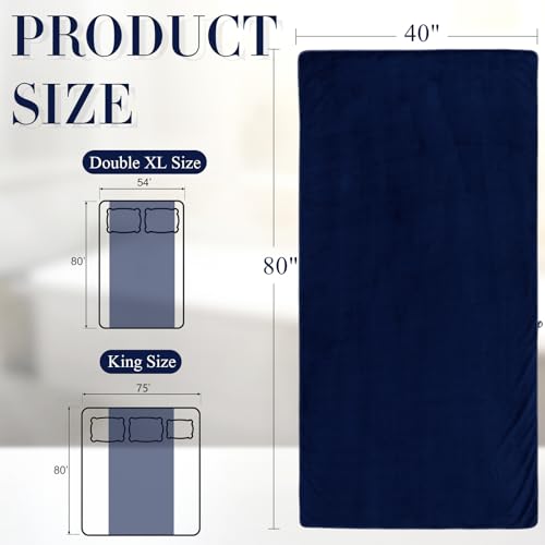 SmoothNovelty 2 Pcs Oversized Bath Towels 40 x 80 Inch, Extra Large Bath Sheets Microfiber Lightweight & Quick Dry, Jumbo Shower Towels for Adults Beach, Gym, Pool, Spa, Travel (Dark Blue) - color: Dark Blue