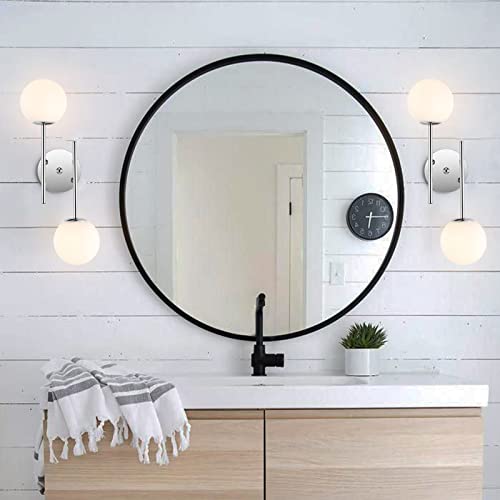 BYOLIIMA Modern Chrome Wall Sconce, 7.5" W x 20" H, G9 Base, Fully Dimmable, Ideal for Bathroom, Kitchen, Living Room, Office - color: Chrome