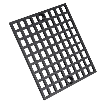 4" Matte Black Shower Drain Cover, 304 Stainless Steel Square Floor Drain Cover Replacement, Drain Strainer and Hair Catcher for Showers, Bathrooms, and Sinks - color: Black