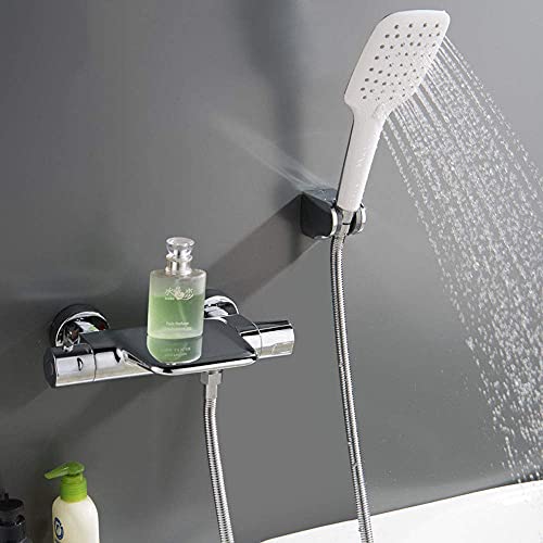 Bathroom Thermostatic Exposed Shower System,Hand Shower, Wall-Mounted Complete Shower Mixer Valve Set
