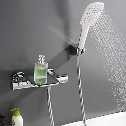 Bathroom Thermostatic Exposed Shower System,Hand Shower, Wall-Mounted Complete Shower Mixer Valve Set