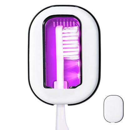 FamilyKit Rechargerable Toothbrush Holder Toothbrush Covers Case for Travel | Portable Magnetic Toothbrush Case with Holder Fits All All Electric Toothbrush Heads/Manual Toothbrushes for Home, White