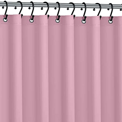 No Smell Shower Curtain Liner 72x72 Pink - PEVA Plastic Shower Curtain for Bathroom, PVC-Free Waterproof Pink Shower Liner with Metal Grommets and Magnet-Weighted Bottom Hem - Washable Liner - color: Pink