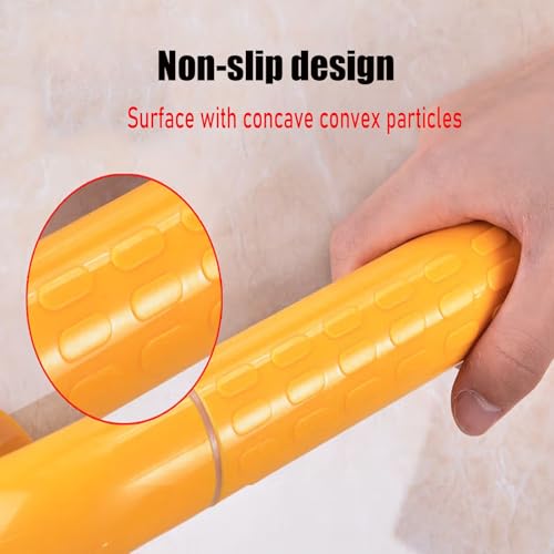 1 piece Safety Grab Bar,Non-Slip Textured Industrial Pipe Shower & Stair Handrail with Concave-Convex Surface,304 Stainless Steel Core(40cm/1.31ft) - size: 40cm/1.31ft