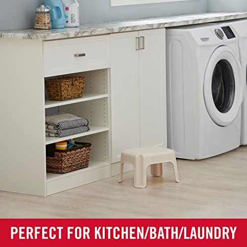 Rubbermaid Roughneck Step-Stool Bisque Lightweight Holds up to 300 pounds Ideal for Kitchen-Bath Skid-Resistant (Pack of 6) - color: Bisque, size: 1 ct (Pack of 6)