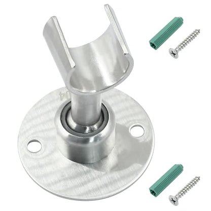 304 Stainless Steel Shower Head Holder Bracket, Brushed Nickel | 360° Adjustable, Sturdy Wall Mount, Handheld Bathroom Shower, Screw Installation