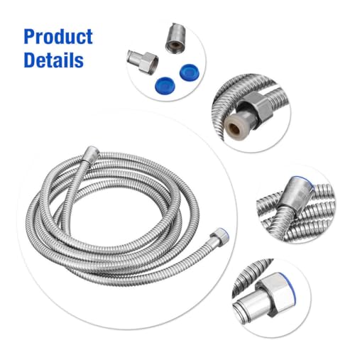 Shower Hose For Hand Held Shower Heads, 79 Inches Cord Extra Long Stainless Steel Hand Shower Hose, Ultra-Flexible Replacement Part with Brass Insert, Brushed Nickel