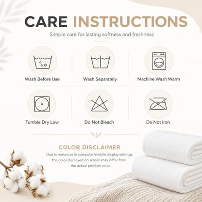Ameri-Homes Cotton Washcloths Pack of 10, 100% Ring Spun Cotton Face Towels | Highly Absorbent 100% Ring Spun Cotton, 488 GSM Quick-Dry, 12.5 x 12.5 In, White Wash Cloths for Bath Gym Spa - color: White