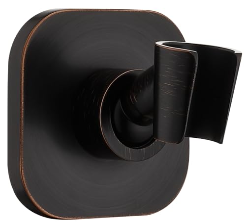 G-Promise Metal Handheld Shower Head Holder, No-Drill (Oil Rubbed Bronze) | Adhesive or Drilled Installation, Wide Adjustment Range Fits All Family Heights, Firmly Secure Showerhead, Easy to Install - color: Oil Rubbed Bronze