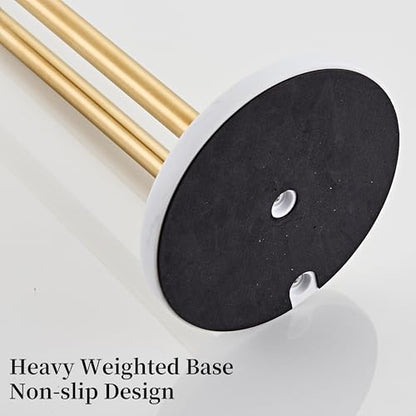 Marble Toilet Paper Holder Stand - Brushed Gold, Freestanding with Storage, Floor Stand, Gold Toilet Roll Holder, Standing Paper Towel Holder - color: Brushed Gold
