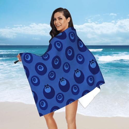 Blueberry Sea Quick Dry Bath Towels - Super Soft Bath Towels for Home, Spa, Gym, Travel - color: Blueberry Sea, size: 31.5"x63"