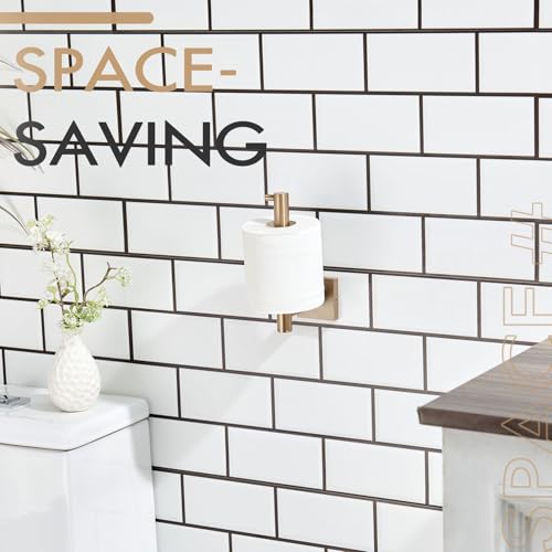 KOKOSIRI Toilet Paper Holder Champagne Bronze Toilet Roll Holder Hold Mega Rolls Kitchen Bathroom Tissue Paper Dispenser Stainless Steel, B2005CPG - color: Champagne Bronze, size: Horizontal