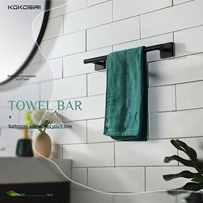 KOKOSIRI Bathroom Towel Bars 12 Inch Towel Ring Matte Black 30CM Hand Towel Holder for Bath Kitchen Wall Stainless Steel B4005BK-L12 - color: Matte Black, size: 12-Inch