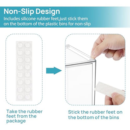 Vtopmart Clear Stackable Storage Drawers, 2 Pack Tall Plastic Organizers | Clear Pull-Out Drawers, Stackable Design for Skincare, Cosmetics, Beauty Supplies, Vanity, Bathroom, Cabinet and Countertop - style: 2pack High