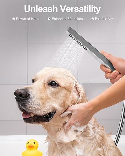 Shower Faucet Set with Handheld Spray, Brushed Nickel | 12" Ceiling Mount SUS304 Rainfall Shower Head System, 6" Side Head, 3-Function Thermostatic Valve Trim Kit, All Metal - color: Brushed Nickel