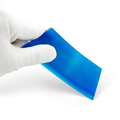 CARTINTS 2pack Squeegee Blade Replacement Mini Squeegee, 5.1x 2 inch, for Cleaning Glass, Shower Door and Car Windows and Screen Printing,Blue - color: Blue