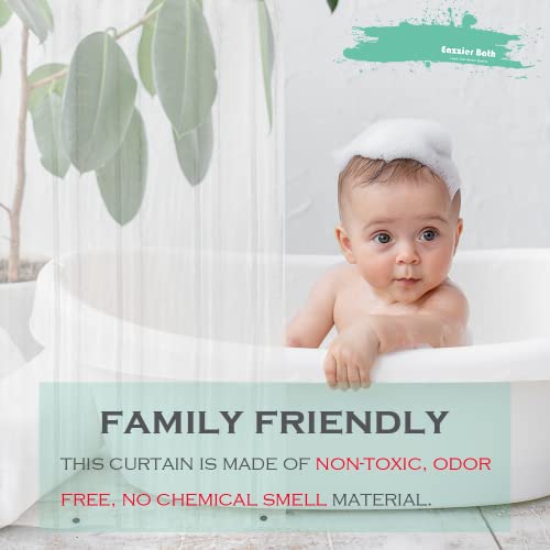 Small Clear Plastic Shower Curtain Liner, 36x72 Inch Thin Lightweight Transparent Plastic Bathroom Shower Showroom Inner Curtain with Rustproof Metal Grommet Holes, Weighted Magnets - color: A01-clear, size: 36"W x 72"L (Pack of 1)