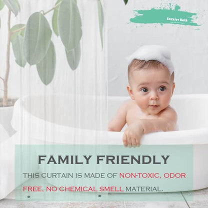 Small Clear Plastic Shower Curtain Liner, 36x72 Inch Thin Lightweight Transparent Plastic Bathroom Shower Showroom Inner Curtain with Rustproof Metal Grommet Holes, Weighted Magnets - color: A01-clear, size: 36"W x 72"L (Pack of 1)