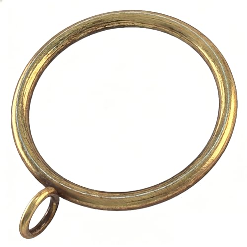 42 PCS Curtain Rings, 1.5 inch Metal Curtain Drape Sliding Eyelet Rings-Hanging Rings for Curtains and Rods, Fits Up to 1 1/4-Inch Rod, Antique Bronze(Clips Not Included) - color: Antique Bronze