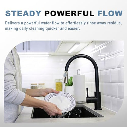 Universal Kitchen Faucet Spray Head Replacement, Pull Down Sink Sprayer Attachment with Anti-Clog Nozzle, Stream & Spray 2 Modes, Fits Most Faucets, Brushed Nickel - color: 2-Function Spray Head - Brushed Nickel