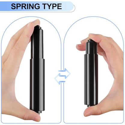 Rindion 4 Pack Toilet Paper Holder Spring Rod, Black Toilet Paper Roller Replacement, Plastic Toilet Paper Holder Replacement Rod - color: Black