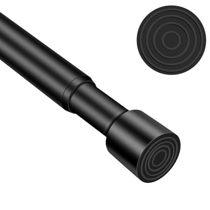 Shower Curtain Rod, No Drill Spring Tension Curtain Rods for Windows, Bathroom, Closet, Non-Slip, Anti-Rust, 0.63" Diameter,16WU15-54BLKx1 - color: black, size: 16"-54" 1pcs