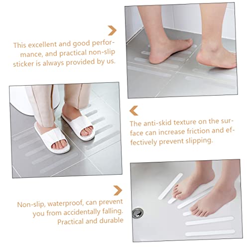 SOLUSTRE 3sets Skid Bathtub Stickers Transparent Non Slip Strips for Bathtubs Showers Stairs Pools Easy Installation Strong Adhesion for Safety Wet Areas 12pcs*3