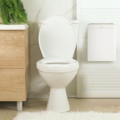 Tioncy 4 Pcs Sanitary Napkin Receptacle Wall Mounted,White | Stainless Steel Sanitary Napkin Disposal Bins, Discreet Tampon Container, Home Office Public Restroom Use - color: White