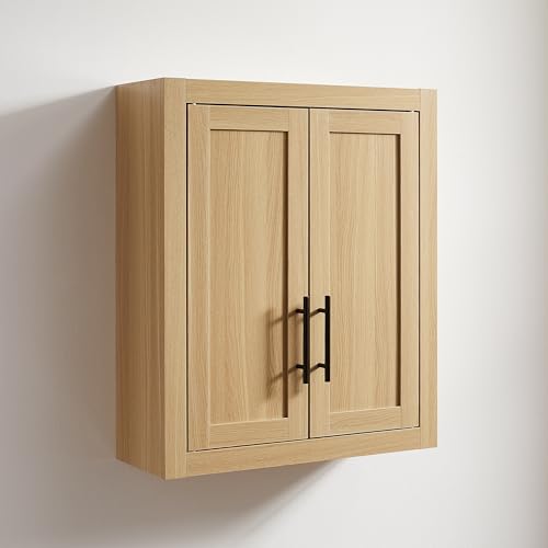 Crosley Furniture Savannah Wall Mounted Bathroom Storage Medicine Cabinet with Shelves, Natural - color: Natural, style: Wall Cabinet